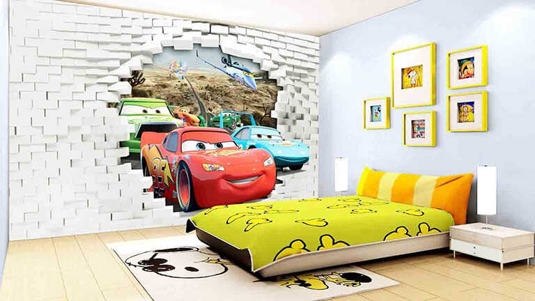 Vẽ tranh tường phòng ngủ cho bé Trai và bé Gái đẹp theo yêu cầu giá rẻ ấn  tượng
