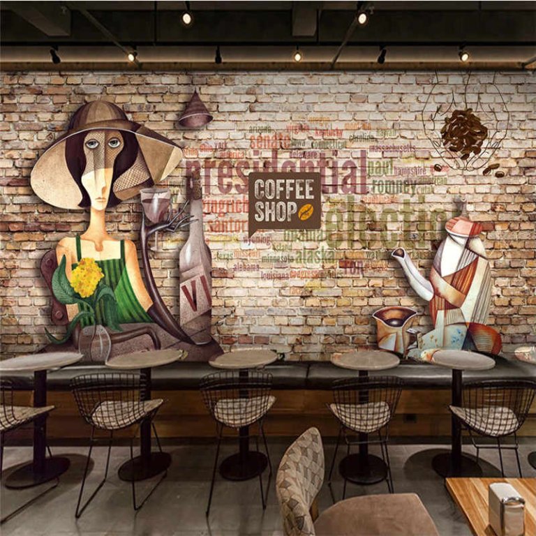 Vẽ Tranh Tường Cafe Trà Chanh Trà Sữa 3D Đẹp Mê Mẩn Giá Cực Rẻ